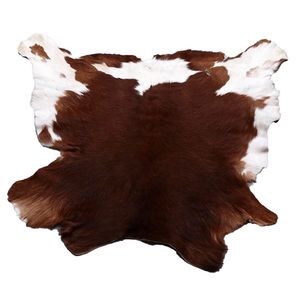 Farmhouse Accent Real Cowhide Fur Rug Or Throw Blanket